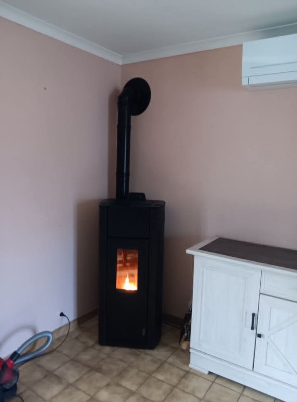 installation sur devis d'un poêle à granulés par notre société sur le secteur de Cany-Barville 76