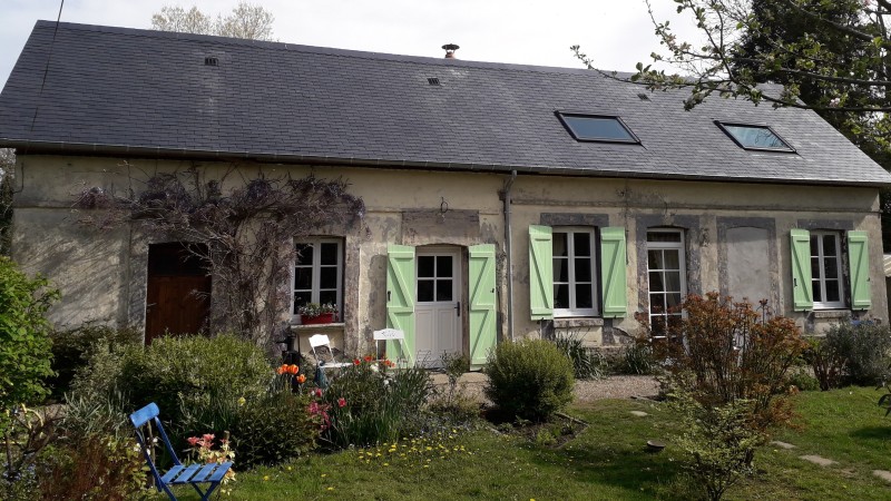 Réfection d'une toiture  en ardoise  naturelle  d'Espagne 32x22 à Fécamp 76